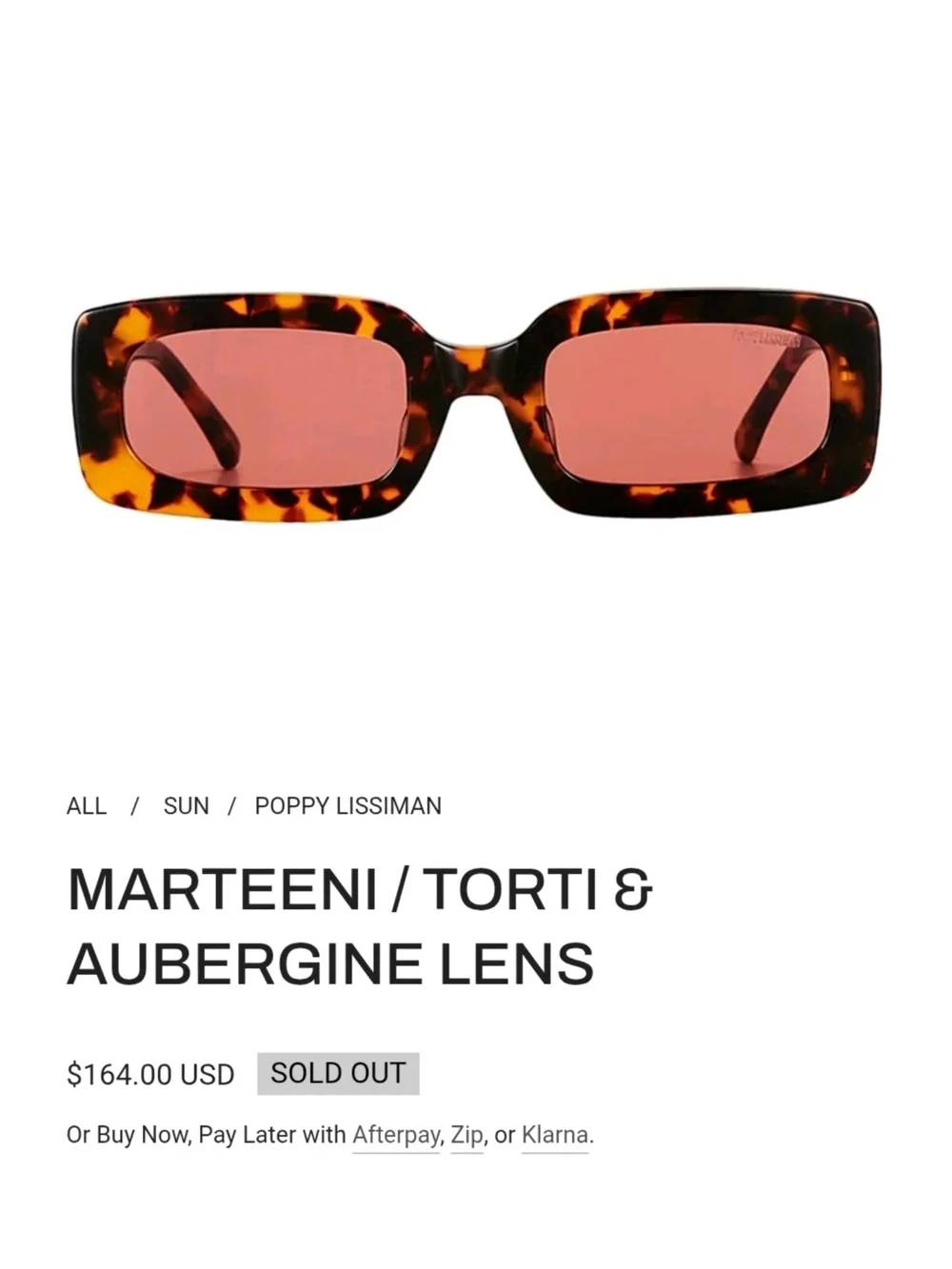 Poppy Lissiman Marteeni Sunglasses Tortoise Aubergine Women